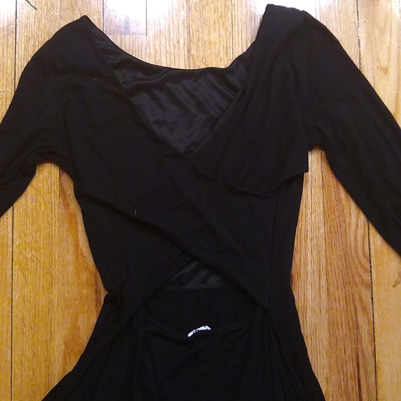 Sold 3/$15 sale Black high low cross back dress - Picture 5 of 11